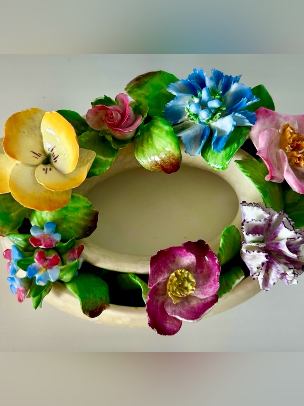Vintage Coalport Floral Wreath Bowl England Cottagecore Decor